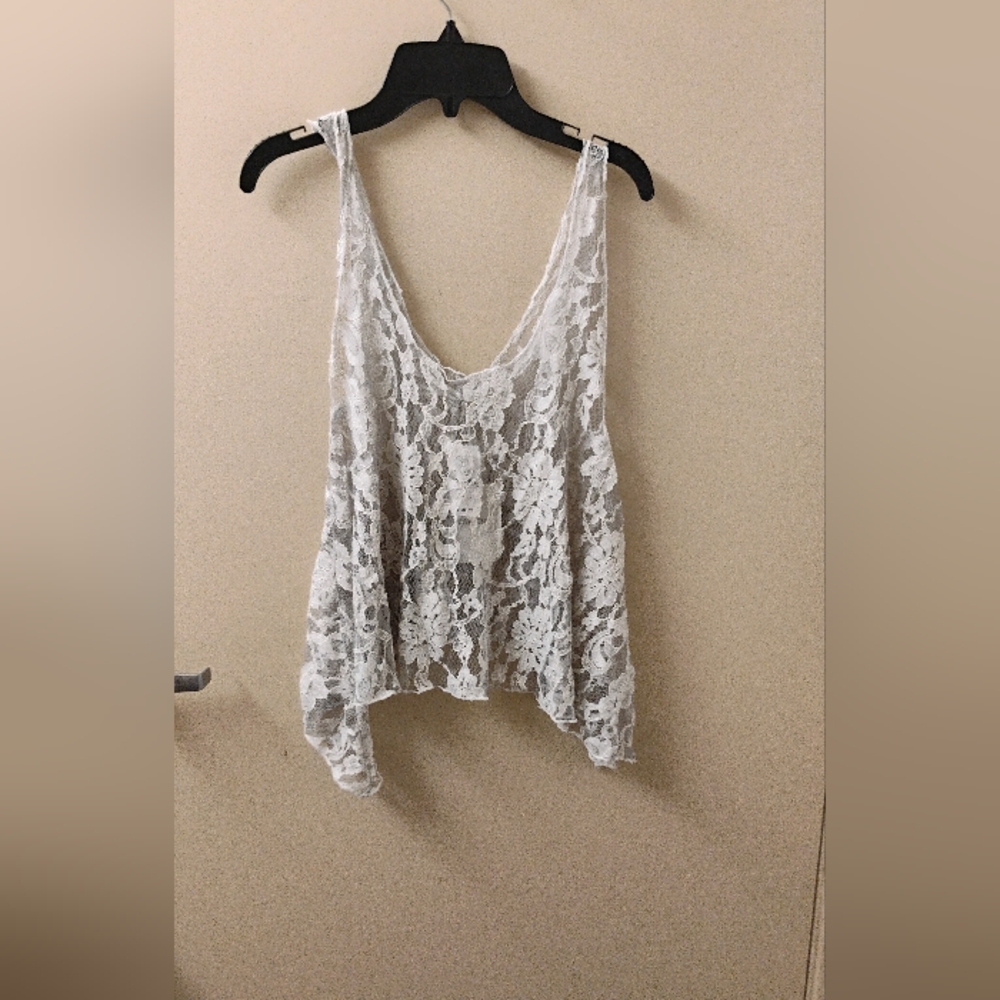Vintage 2000s 2009 Millau Flowy Lace Boho Top Sz S
